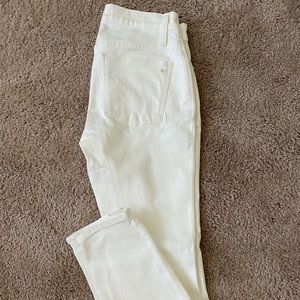 Madewell 9” white skinny jeans 25s